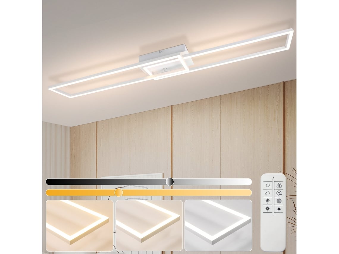 Luminária De Teto Nettlife Sala De Estar Luz De Teto Led Cozinha Lâmpada Com Controle Remoto Design Moderno 3000k 6500k 36w