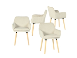 Conjunto de 4 Cadeiras de Jantar Estilo Escandinavo MEUBLES COSY