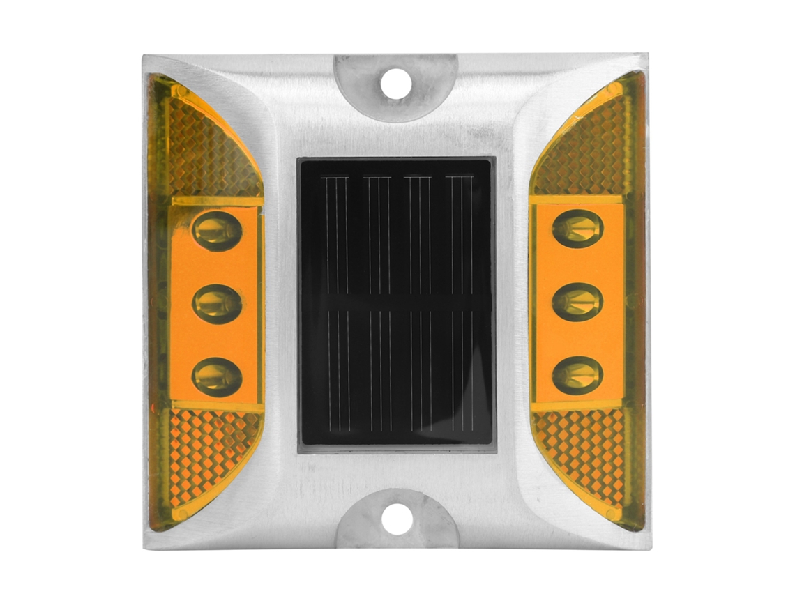 Rebe-luces De Sinalização Solar Led Para Exteriores Impermeáveis, Faróis De Estrada E Entrada Amarelos