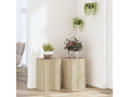 Vidaxl Suportes P/ Plantas 2 Pcs 30x30x50 Cm Derivados De Madeira