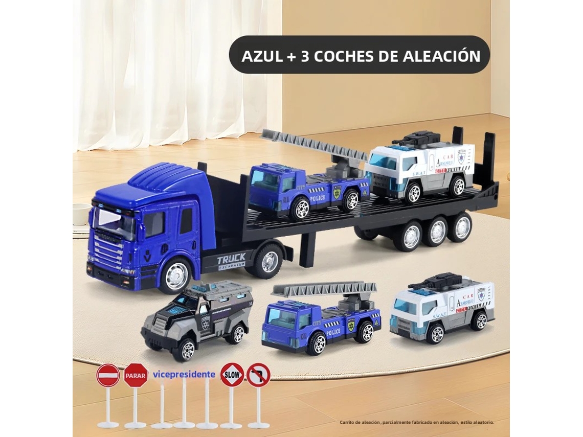 Caminhão de Corrida Grande de Metal, Brinquedo para Crianças de 4 a 12 Anos. MDUG (azul)