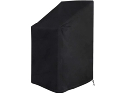 ZT12244-YANGBAGA Capa protetora para cadeira de jardim empilhável à prova dágua com cabo integrado 420D Oxford preto 65 x 65 x YWEI
