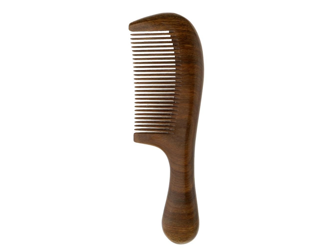 Pente De Massagem Para Cabelos De Sândalo Feito À Mão Com Dentes Finos Fechados, Antiestático Jinyubo Store