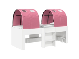 Cama com Túnel 4 Pcs MAISON EXCLUSIVE (branco e rosa)