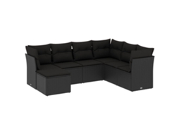 Garden Sofa Set, Garden Sofa Sets Vidaxl Preto Rattan / Vime (n/a)