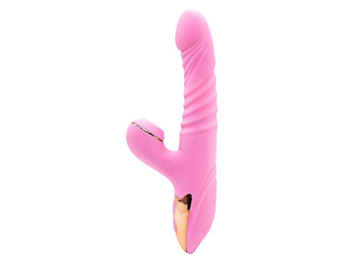 Vibrador Telescópico De 7 Frequências Para Mulheres, Estimulador De Sucção Do Ponto G, Massageador Com Aquecimento, Rosa