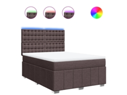 Box Spring Bed, Box Spring Beds Vidaxl Marrom Tecido (140 X 200 Cm)