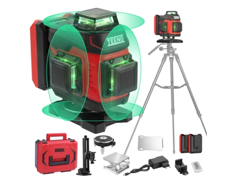 Laser Nível 360° Verde, 5400mah Autonivelante, Portátil E Leve