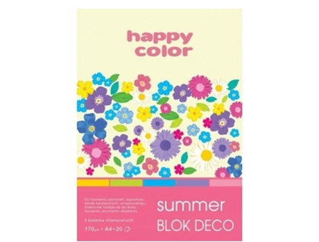 Bloco De Notas A4 Com Design De Verão 20 Folhas Happy Color