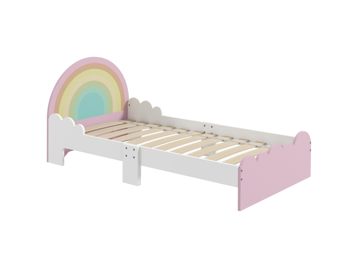 Cama para Crianças Mdf e Painel Multicamadas Cor Multicor 143x74x66 cm Zonekiz