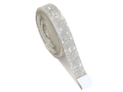 Fita Adesiva De Strass, Com Cristais Brilhantes, Fita Adesiva Resistente Decoração Artesanato, Branca, 2,2 Cm