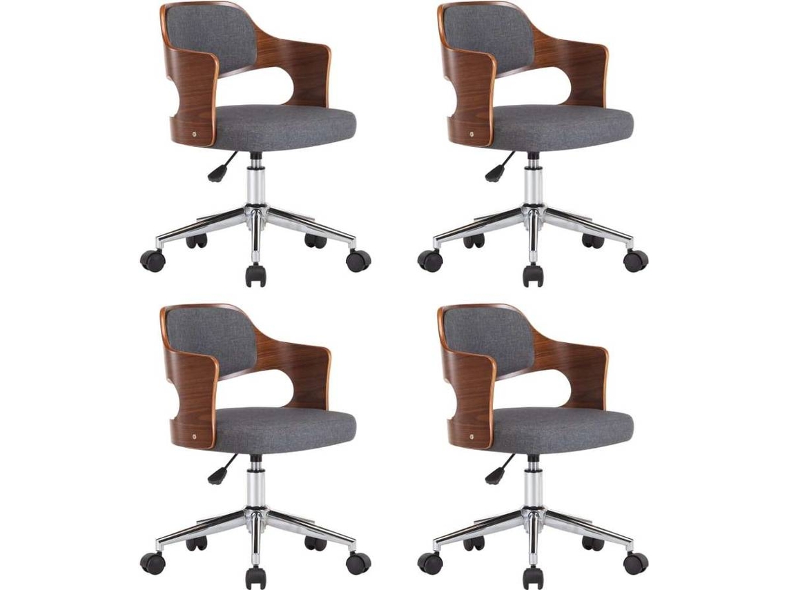 Dining Chair, Dining Chairs Vidaxl Cinzeto Tecido (n/a)