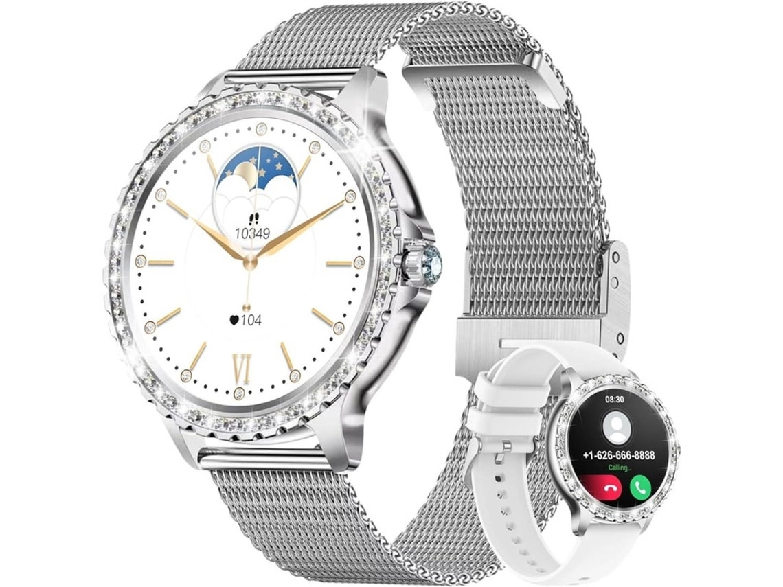 Smartwatch Feminino Chamada Bluetooth Relógio Fitness Feminino 1.32 Com Monitor de Pressão Arterial/Oxigênio/Frequência Cardíaca Bestvite