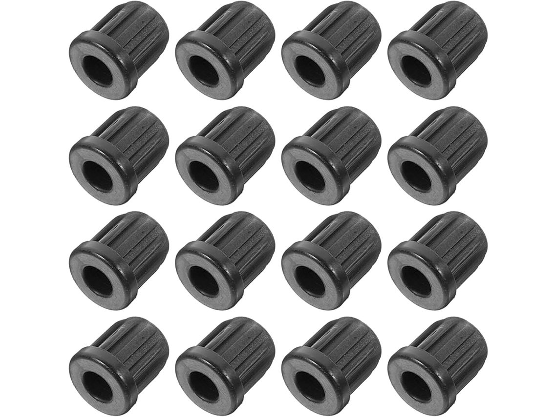 Conjunto De 16 Protetores Rodas Plástico Preto Para Cadeiras E Móveis Escritório Fácil Instalação Design Arredondado