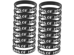 Pulseiras de silicone Tofficu para Turma 2024, pacote com 50 unidades, resistentes ao desgaste e elegantes.