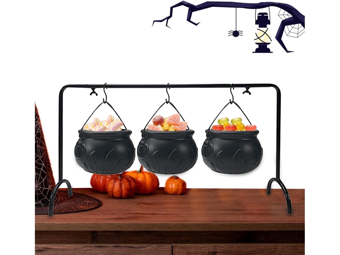 Pote De Bruxa Decoração De Halloween Balde De Festa Pote De Doces Para Uso Interno E Externo Gokoco