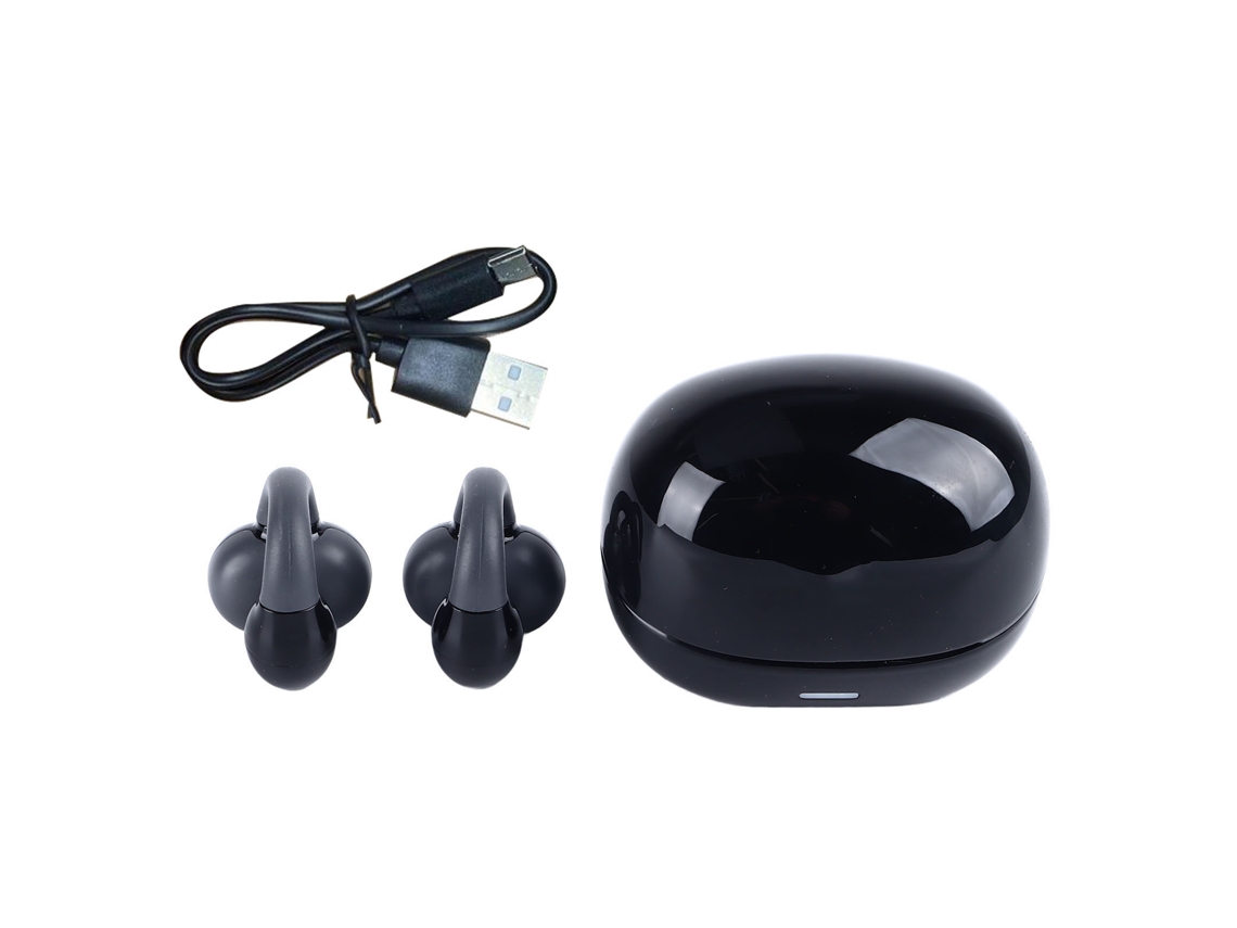 Fones de Ouvido Mali Sem Fio Clip Ósseo Condução Bluetooth 5.3 Open Ear para Esportes