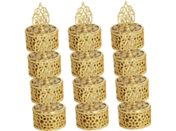 Conjunto De 12 Caixas Doces Douradas Em Estilo Europeu, Elegantes Caixas De Plástico Para Casamentos E Aniversários