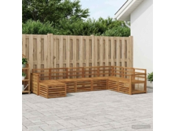 Vidaxl Conjunto De Sofás Para Exterior 6 Pcs Natural