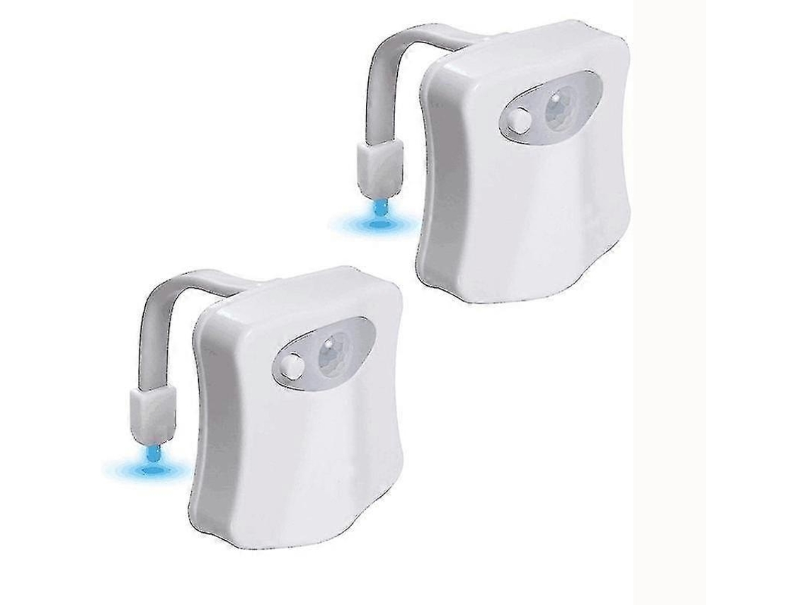 Lurelia Luz Led Para Wc, 2 Peças, Sensor De Movimento, Alimentada Por Bateria, 16 Cores Para Casa De Banho