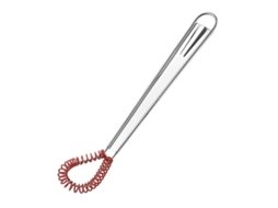 Batedor De Ovos Mini Best Kitchen Utensílios 430 Com Cabo Em Aço Inoxidável Vermelho Klb