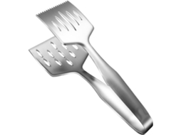 Pinça Para Grelhar – Utensílio Servir Em Aço Inoxidável Resistente Ao Calor, Com Cabo Longo E Pega Antiderrapante