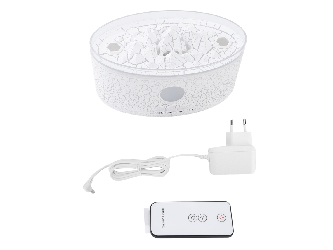Difusor de óleos volcânico 300ml com auto desligar, temporizador, luzes e chama dupla para quarto e sala LAXISCREED