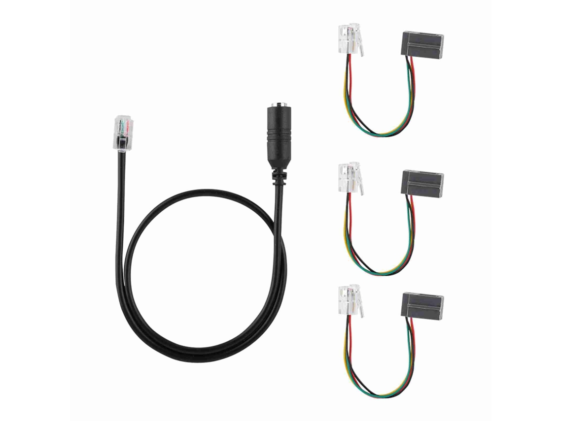 Adaptador De Fone De Ouvido Com Conexão 3.5mm E Rj9/rj10 Para Telefone Escritório