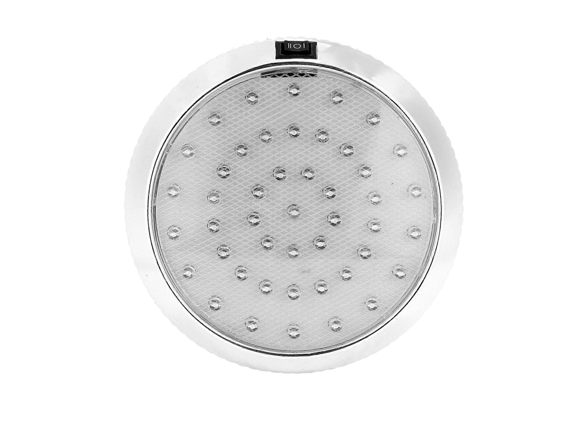 Luz De Teto Redonda De 12v Para Carro, Barco E Trailer.