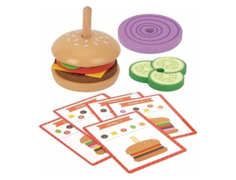 Hamburguesa Apilable Juego Educativo Infantil De Madera Jucosurp23