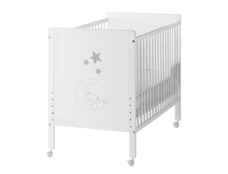 Berço Indi COOL · DREAMS 5 Alturas de Estrado (Branco - Madeira de Faia)