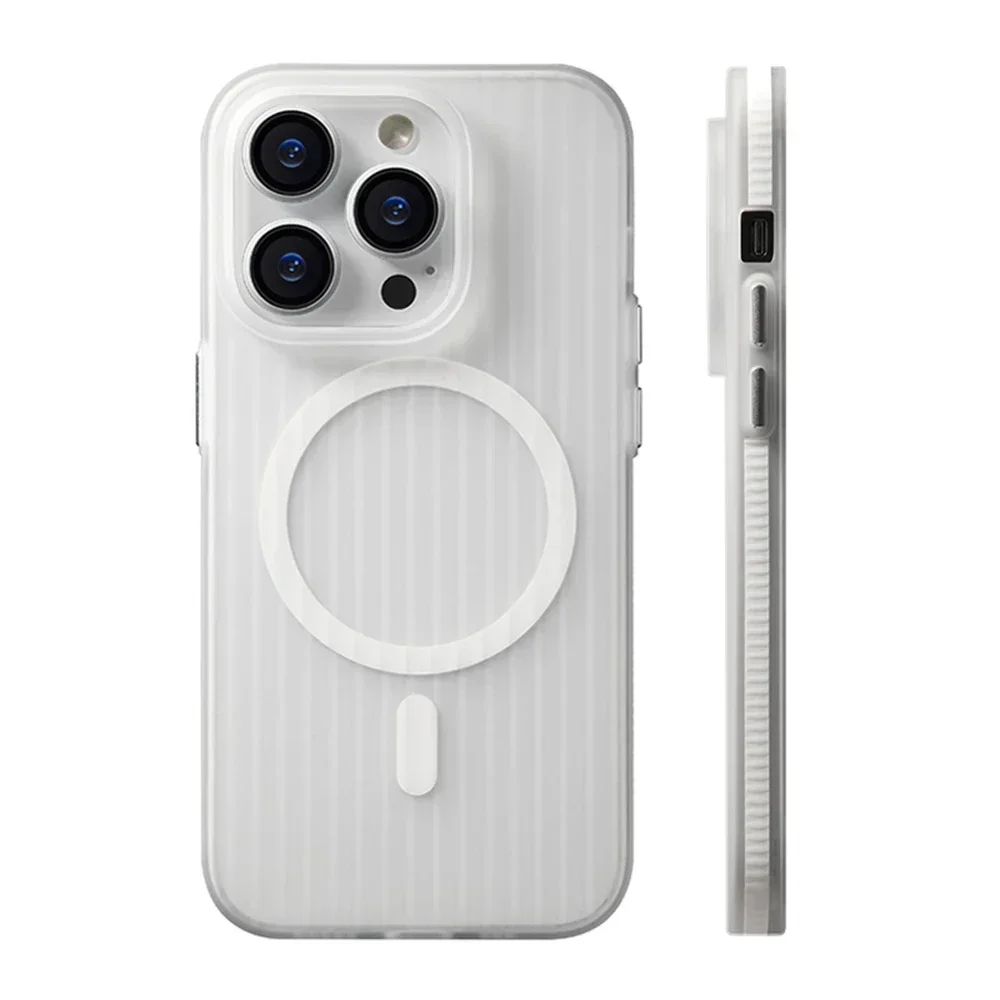 Capa Protetora Para Carregamento Sem Fio (iphone 12 Pro Branco), Antiderrapante, Com Acabamento Fosco Em Policarbonato Rígido.