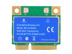 Placa De Rede Sem Fio Banda Dupla 1200m Mini Pci-e, Suporte 2.4ghz/5ghz.