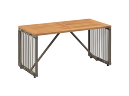Maison Exclusive - Mesa De Exterior Cinza E Marrom 80 X 40 X 40 Cm Vime Pe