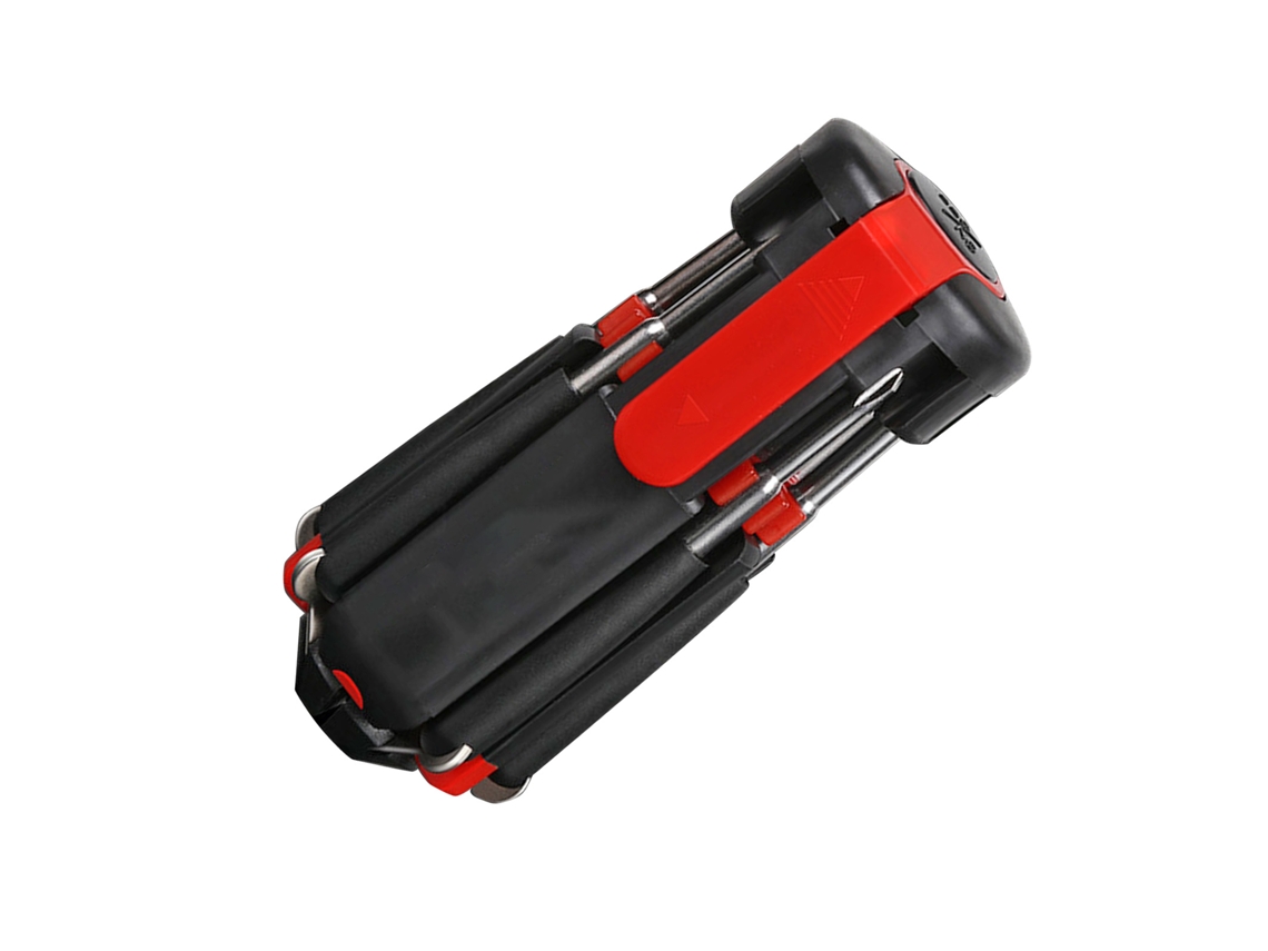 Laxiscreed Chave De Fendas 8-em-1 Com Lanterna Led E Ferramentas Multifuncionais
