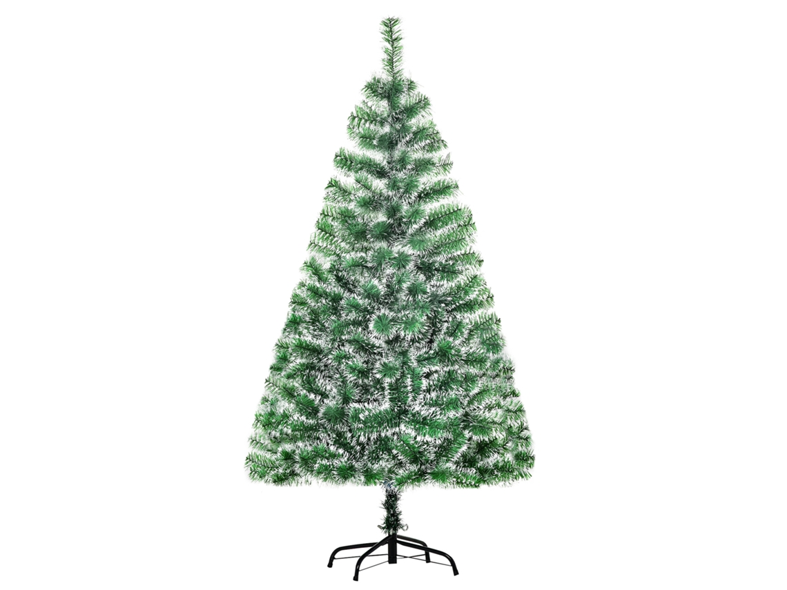 Árvore de Natal Artificial 150cm com 416 Ramos e Suporte de Metal Decoração Interior Sala de Estar Festas Ø75x150cm Verde Ge