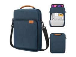 Bolsa Notebook 13" Azul Almofada Anti-choque Alça Removível Acessórios Resistente Prática