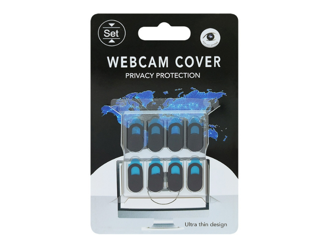 Proteção De Privacidade Da Webcam Black  8-pack
