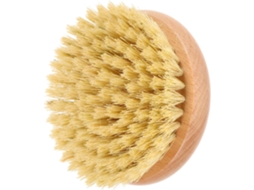 Escova De Banho Redonda Homoyoyo Com Cerdas Sisal E Cabo Madeira Faia, Escova Esfoliante Para Limpeza Corporal, Adequada