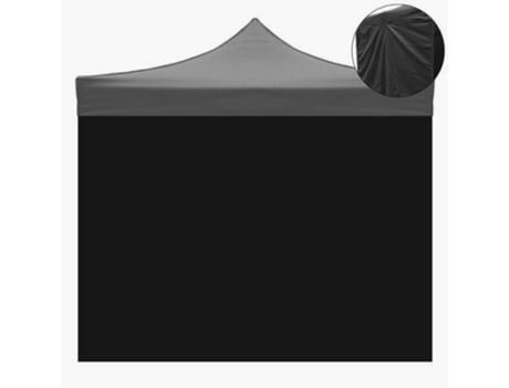 Folha Lateral de Substituição Impermeável Preta de 3X2M para Gazebo Dobrável DIVINA GARDEN