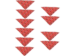 Conjunto De 10 Bandanas Natalinas Cães, Laváveis E Reutilizáveis, Ideais Alimentar E Beber De
