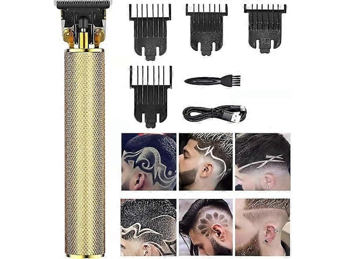 Máquina De Cortar Cabelo Masculina, Aparador De Cabelo Sem Fio Recarregável, Kit De Cuidados Pessoais Em Metal, Barbeador Profissional Para Barbearia