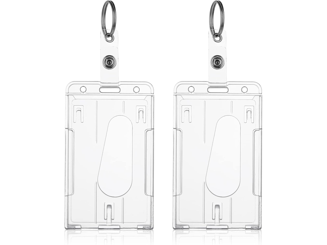 Conjunto de 2 Porta-crachás com Chaveiro