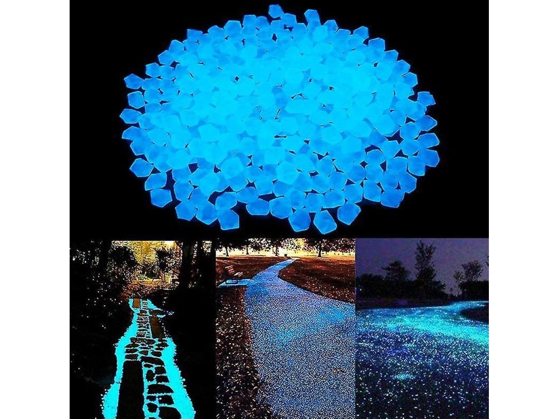 800/300/100 Peças Pedras Luminosas 14mm Resina Não Tóxica Para Decoração De Jardim E Aquário 300 Peças Amarillo