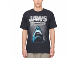 Rockinstone Jaws Movie Lichtenstien2 Heather Navy Adult T-shirt Size:xl