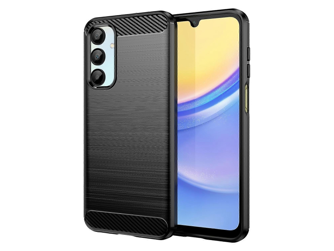 Capa De Celular Tpu Com Textura Escovada De Fibra De Carbono