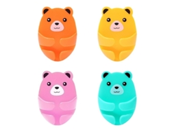 Gancho De Tomada Em Formato Urso Desenho Animado, Para Energia, Cozinha, Armazenamento Plugues (4 Peças)