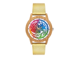 Relógios De Moda Unisex Para Homem E Mulher Relógio De Pulseira De Quartzo (ouro)