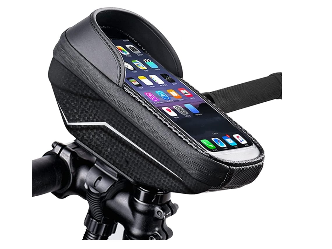 Bolsa de transporte para bicicleta, bolsa de armazenamento para áreas externas adequada para smartphones com menos de 6,8 polegadas de comprimento
