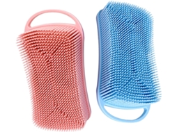 Escovas De Banho Silicone Hemobllo 2 Peças Com Gancho Para Pendurar, Acessórios De Banho Para Chuveiro E Higiene
